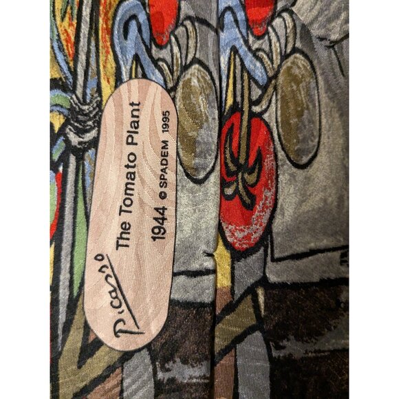 Picasso Collection By Fine Art Fashion The Tomato Plant 59x3.75 Inch Neck Tie - Picture 5 of 9